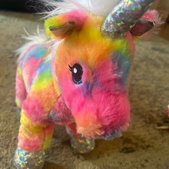14” Colorful,watercolor,tie dye,Unicorn plush build a bear workshop - Picture 4 of 6